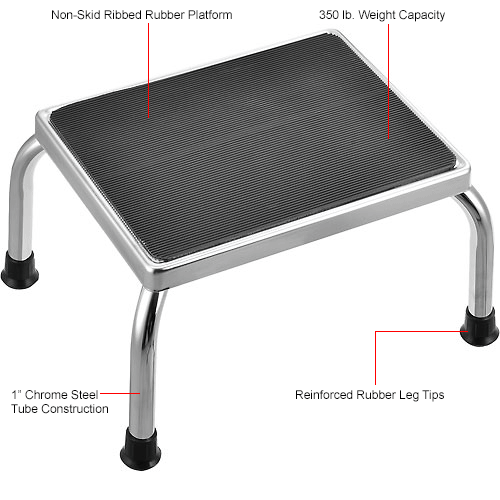 Heavy Duty Bariatric Footstool with Non Skid Rubber Platform