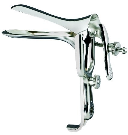 Graves Vaginal Speculum (New), Open-Sided, Medium Size, 1.38in x 4in Wide Angle Blades