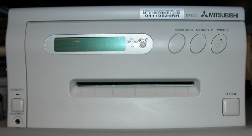 picture of mitsubishi video printer with remote