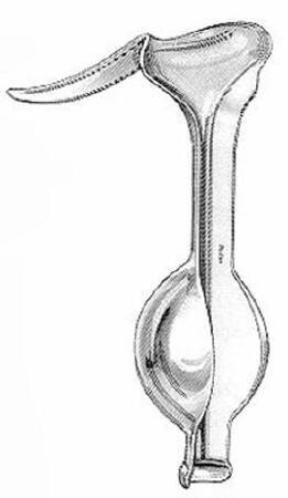 STEINER-AUVARD WEIGHTED VAGINAL SPECULUM
5 1/2" X 1 1/4" , 2.5 Lbs 
BLADE SLIGHTLY CURVED AT 90 DEG ANGLE
