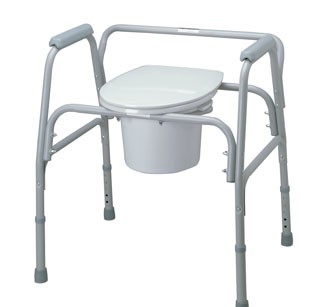 MISCELLANEOUS PORTABLE COMMODE CHAIRS WITH SIDE ARMS