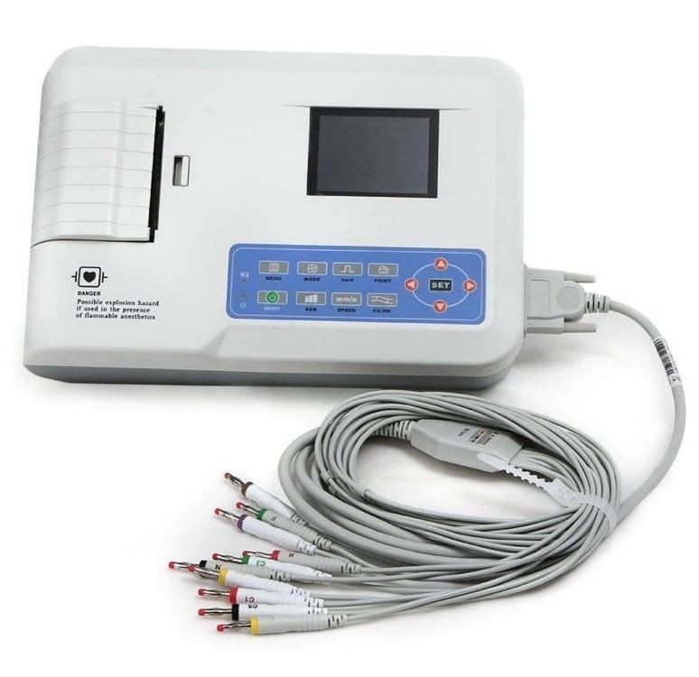 WHITTEMORE THREE CHANNEL 12-LEAD EKG WITH PRINTER