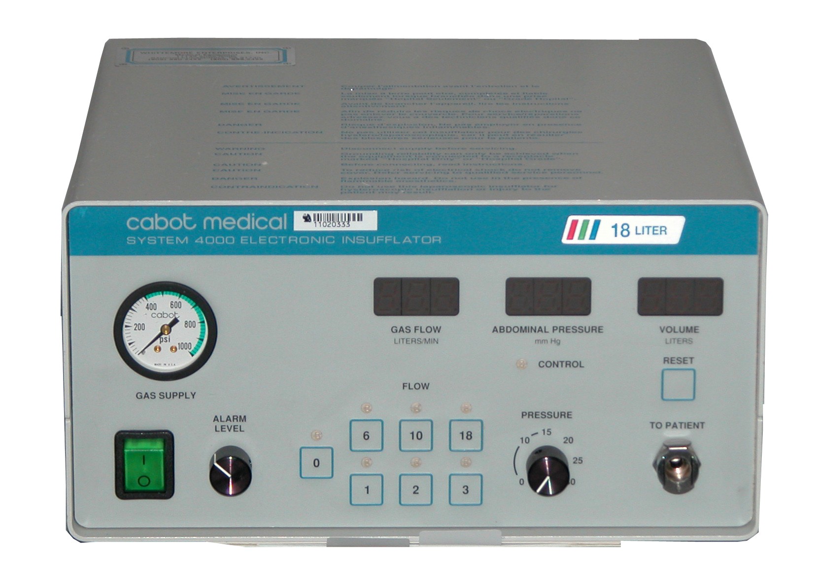 picture of cabot 4000 18l electronic insufflator 