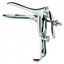 Graves Vaginal Speculum (New), Open-Sided, Medium Size, 1.38in x 4in Wide Angle Blades