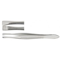 Littauer Cilia Forceps (New), 3.5in (8.9cm), 4mm Wide Jaws With Fine Horizontal Serrations