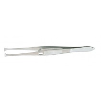 Von Graefe Fixation Forceps (New), 4.38in (11.2cm), Standard 4.5mm Wide Jaws With Fine Teeth, With Catch