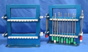 picture of arthroscopic shaver blade rack