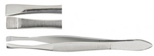 Littauer Cilia Forceps (New), 3.5in (8.9cm), 4mm Wide Jaws With Fine Horizontal Serrations