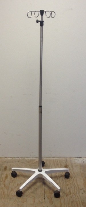 Small Iv Pole-stand, 4-hook, 5-leg Base
