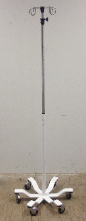 Iv Pole-stand, 4-hook, 6-leg Base, Heavy