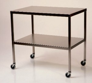 24  Wide X 60  Long X 34  High Stainless Steel Instrument Table