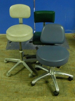 Small Used Pneumatic Stool, No Back Or Footrest